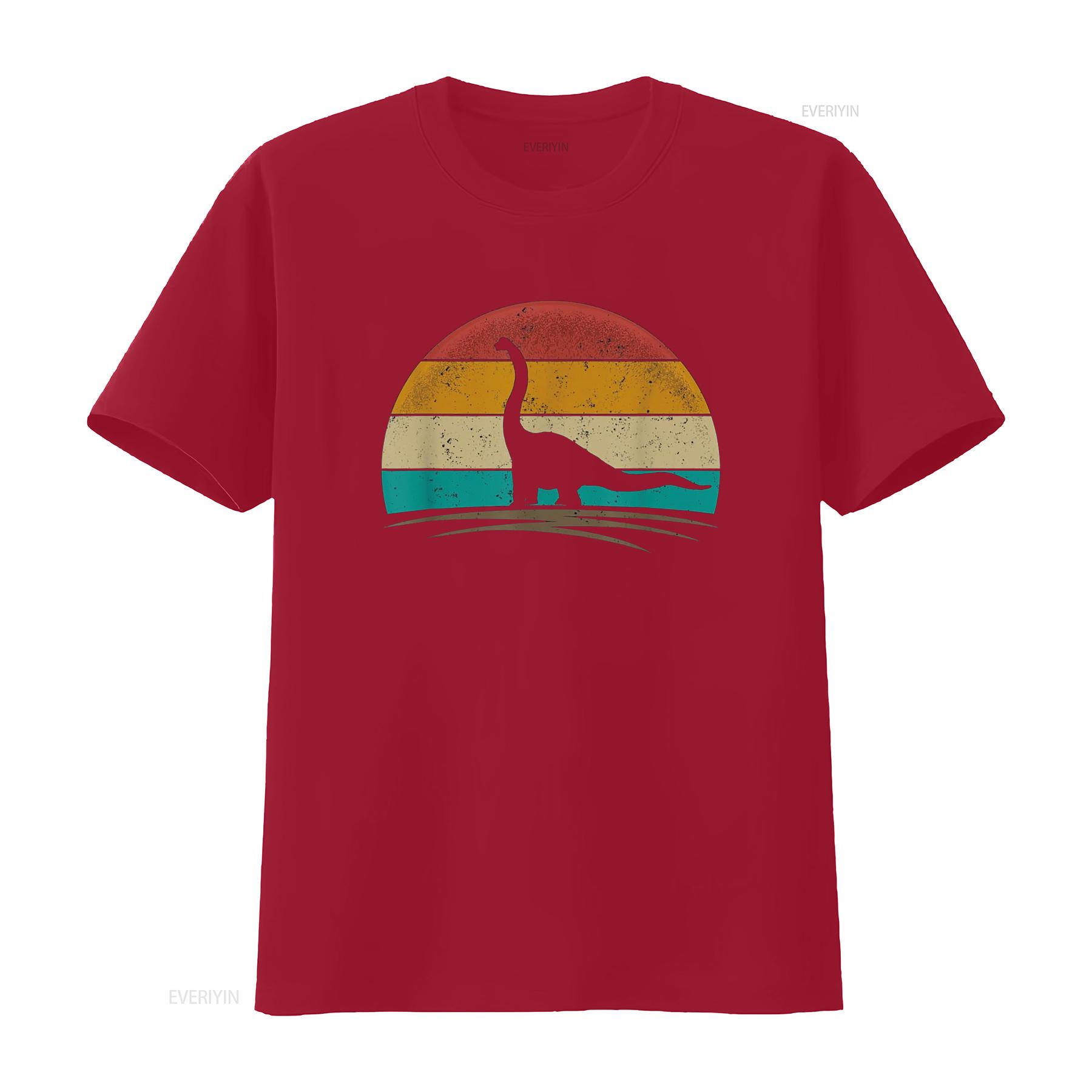 Brachiosaurus Retro Vintage 70s Distressed T Shirt vintage Washed Unisex streetwear Stylish Versatile Casual fashion homme S