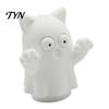 Interactive Playable Decoration 3D Printed Pop-Eyed Fidget Figurine, Funny Squeeze Cactus Ghost Ornament, Cute Desktop Decor for Office Stress Relief