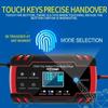 8A Car Full Automatic Battery Charger Digital LCD Display 12/24V Touch Screen Pulse Repair Fast Power Charging Wet Dry Lead Acid