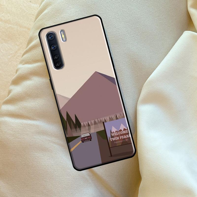 Welcome To Twin Peaks Case For Oppo A96 A76 A16 A18 A38 A58 A78 A98 A74 A94 A54 A80 A60 A40 A15 A17 A57 A5 A6 Pro
