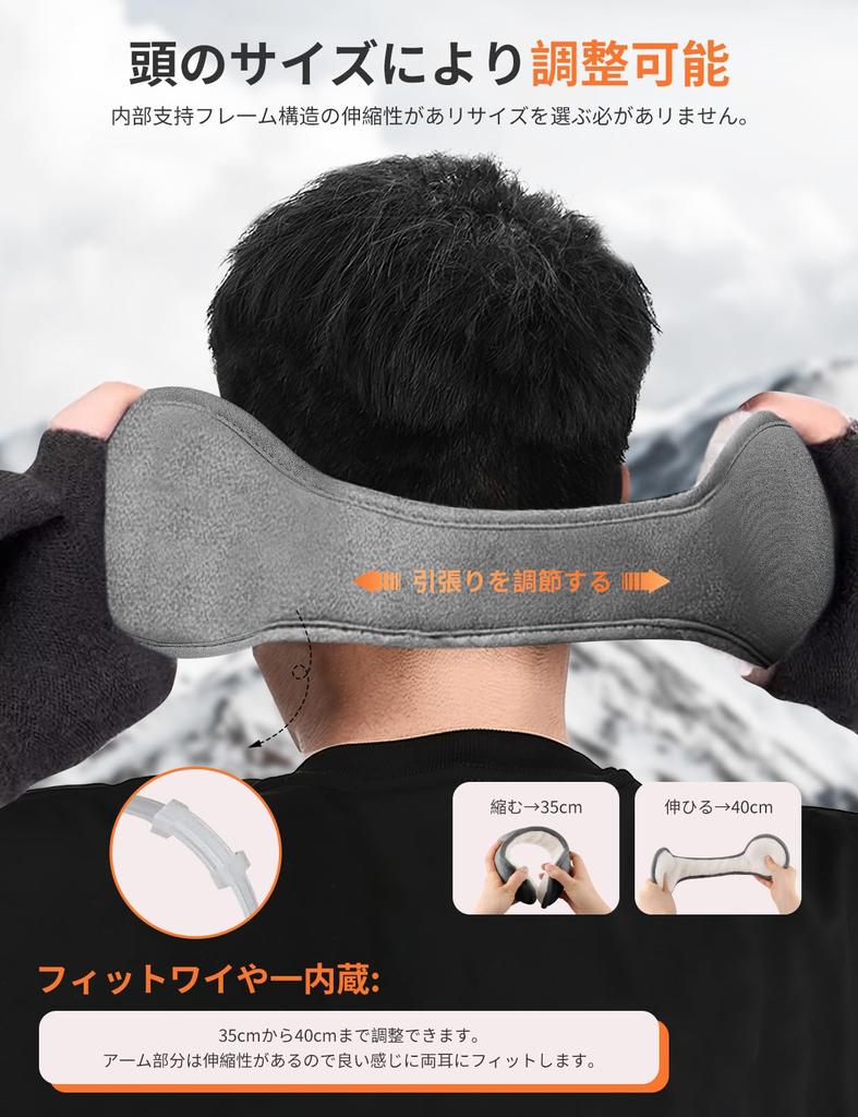 Karcusiny Cold Weather Ear Warmers with Fluffy Fleece Comfortable Ear Stays in Perfect for Commuting and Unisex Earmuffs, Ultra-Warm Lining,