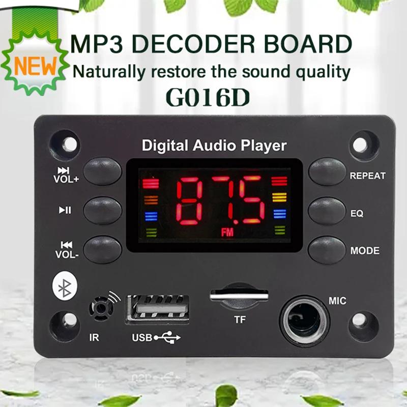 Płytka dekodera MP3 Bluetooth 5.0 DC 5V 12V Hands-free Car Audio Mikrofon USB TF Radio FM Odtwarzacz Muzyki MP3 Głośnik Z Pilotem