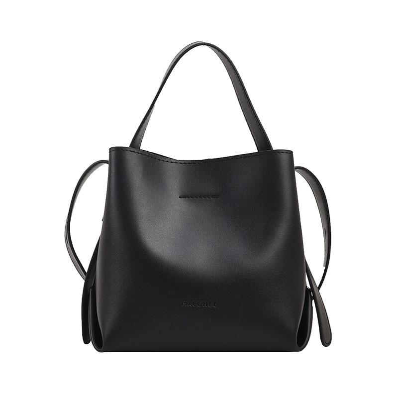 

Ретро-сумка-ведро женская модная универсальная повседневная сумка-мессенджер для работы и поездок на работу 19*11*19 чёрный