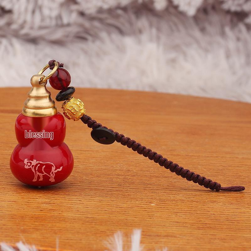 Zodiac Gourd Cinnabar Pendant & Keychain Craft Accessories
