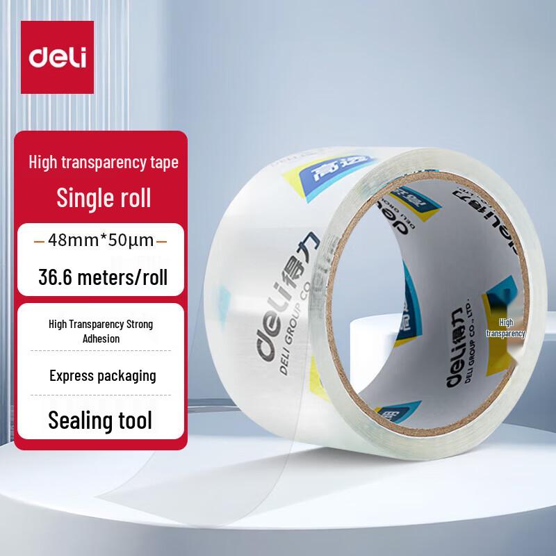 Deli 30246 Clear Packing Tape