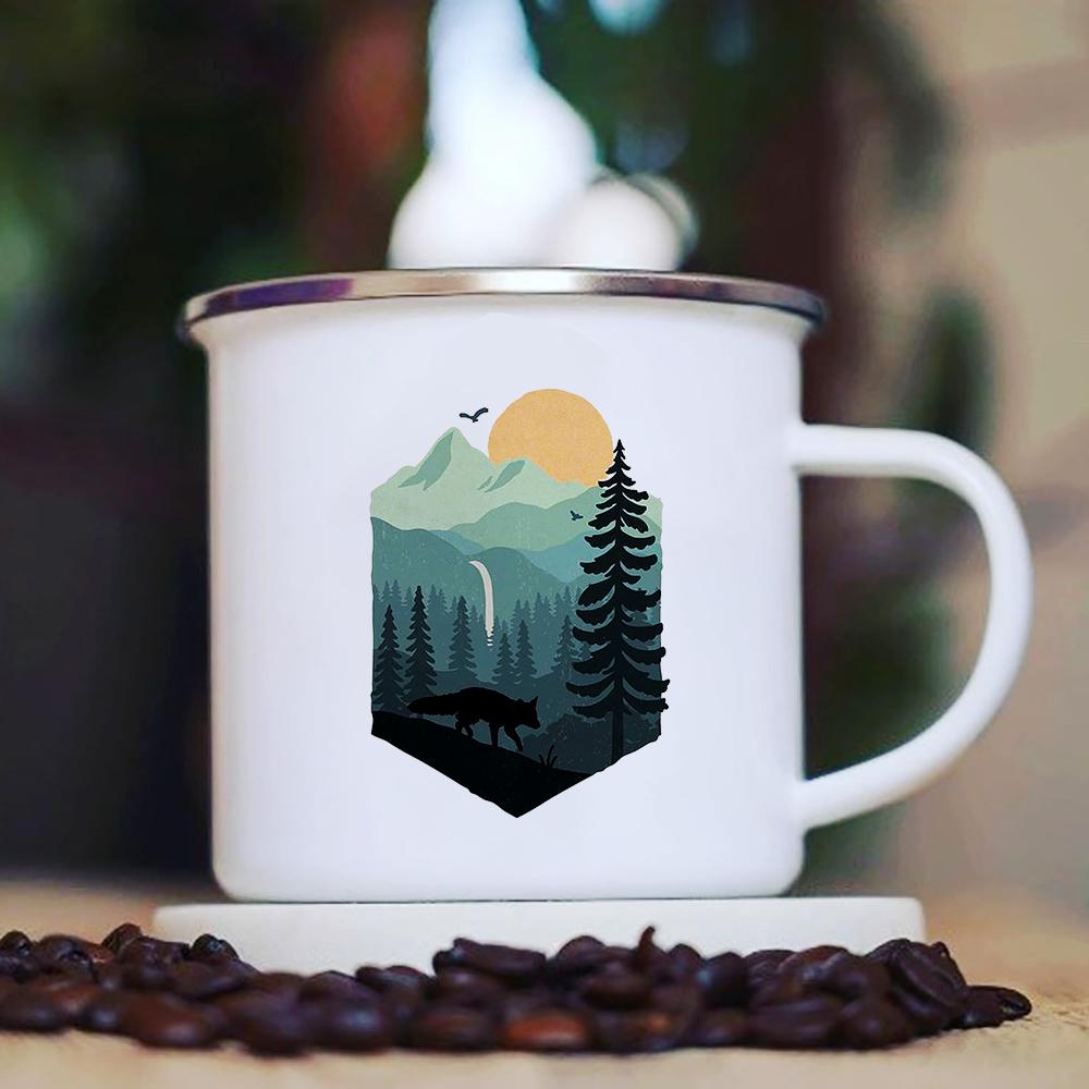 

Nordic Moon креативные эмалированные кружки для костра, походные кружки для воды, пикника, вечеринки у костра, кружки для пива, сока, кофе, походный подарок 360ML
