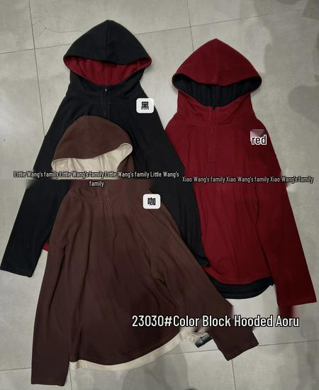 

Зимний свитшот с капюшоном оверсайз на молнии до середины от Xiao Wang One Size бордовый