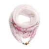 Elegant Luxury Floral Print Silk Scarf Magnetic Buckle Neck Covers Scarf  Neck Decorative
