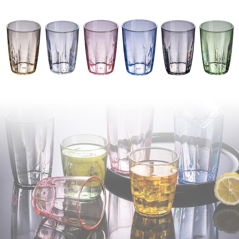 Shatterproof Plastic Wine Glass Unbreakable Water Tumblers Plastic Drinking Glasses for Bar Party Reusable Drinking Cups