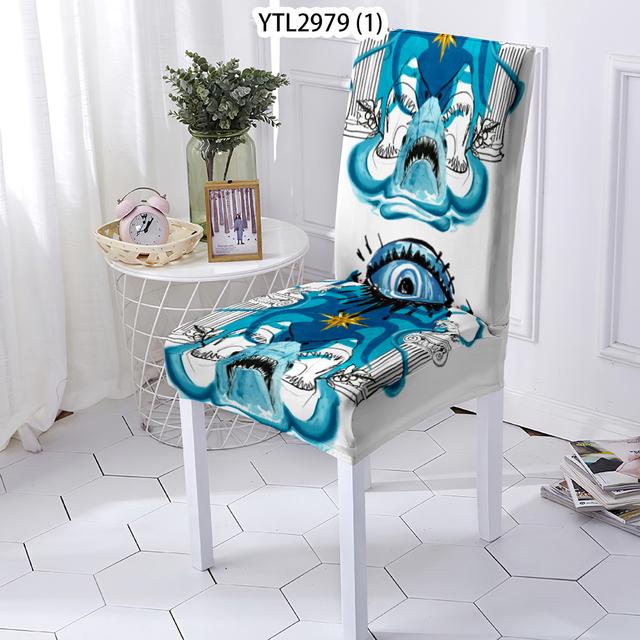 

Чехлы на стулья в стиле растений и цветов, чехлы на стулья для столовой, чехлы для стульев с принтом глаз, чехлы для кресел, чехлы для домашних стульев 1PCS