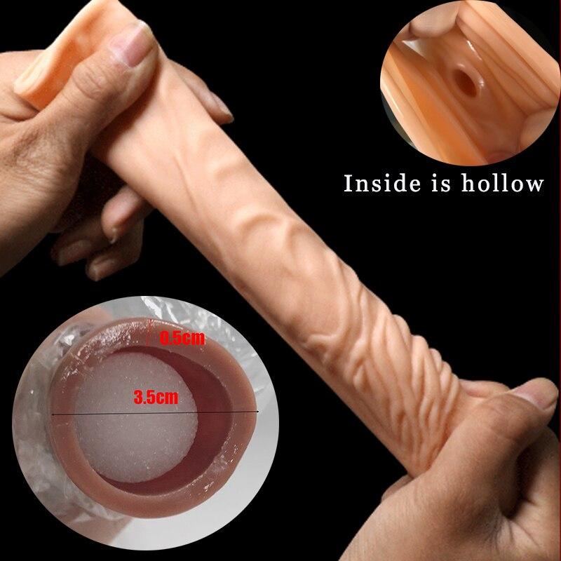 2 Size Reusable Condoms Extender Penis Sleeve Silicone Dildo Condom Sex Toys for Men Delay Ejaculation Cock Ring Intimate Goods