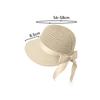 Sunscreen Straw Hat Women's Summer Hollow-Out Breathable Bow Sun Hat