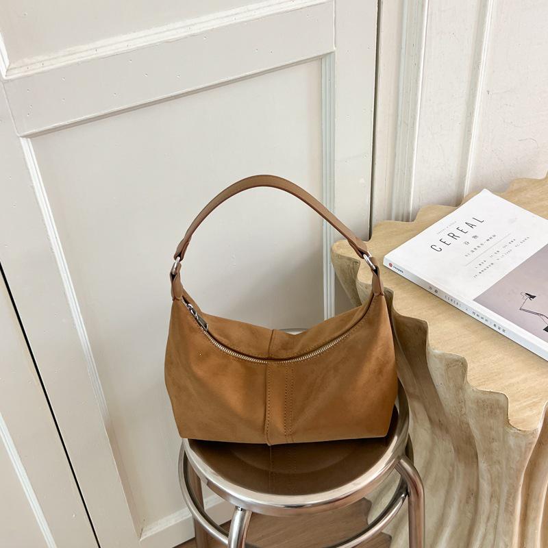 Suede Velvet Women's Large Capacity Crossbody Tote Bag - Winter Solid Color Casual Handbag