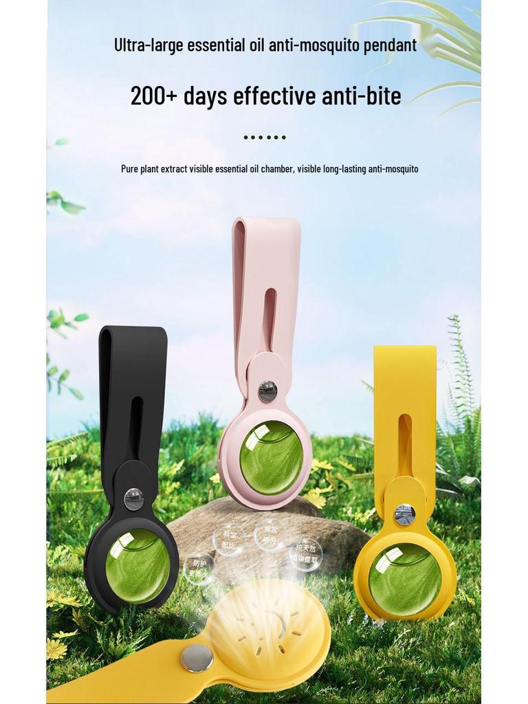 Portable Silicone Anti-Mosquito Pendant with Long-Lasting Plant Essential Oil for Outdoor Sports