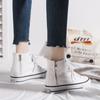 Spring new high-top canvas shoes women's inner height increase side zipper board shoes platform uzzang versatile board shoes women