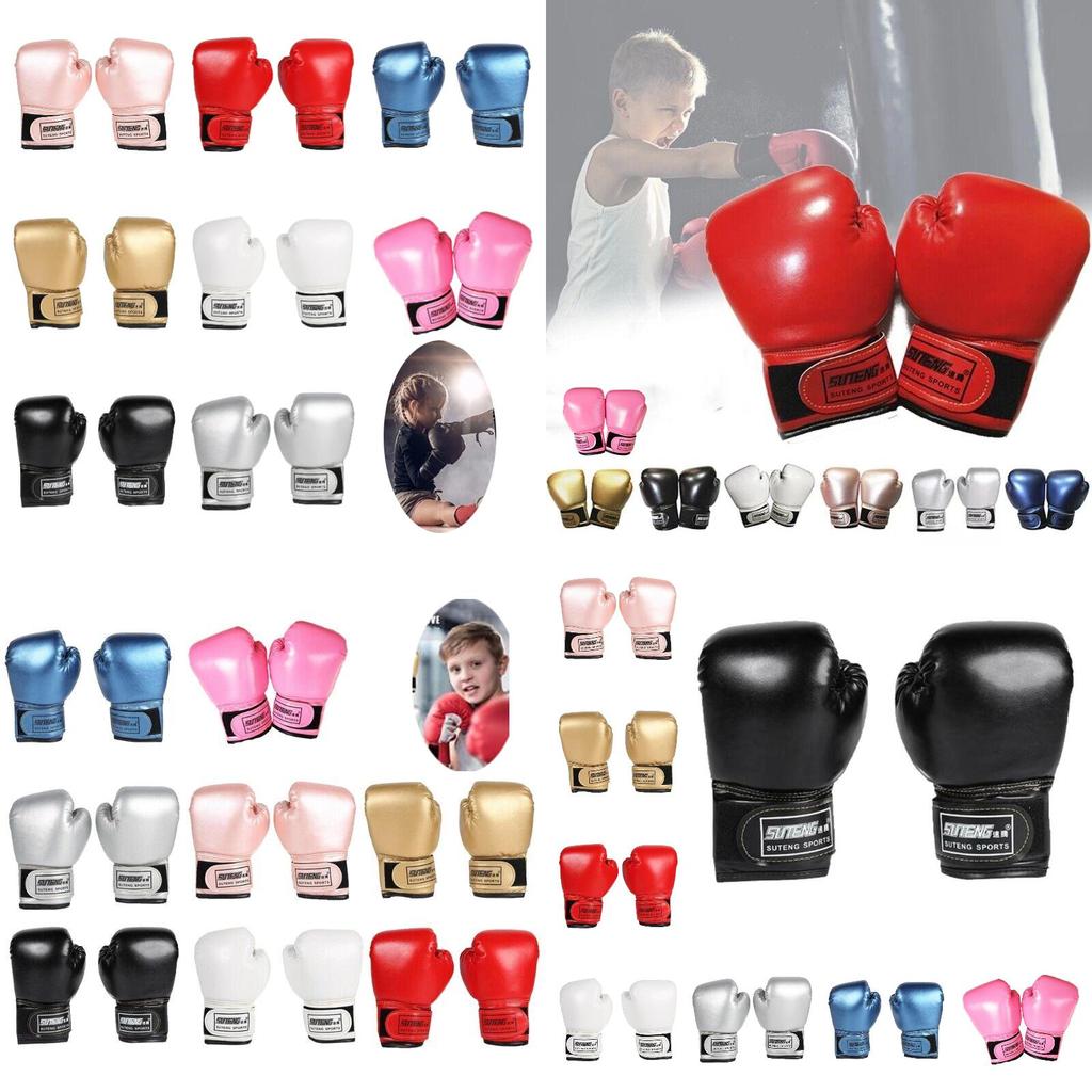 Stilvolle und strapazierfähige Sutent Glitzer Kinderboxhandschuhe Perfekt für Kampfsportverteidigung Gold Silber)