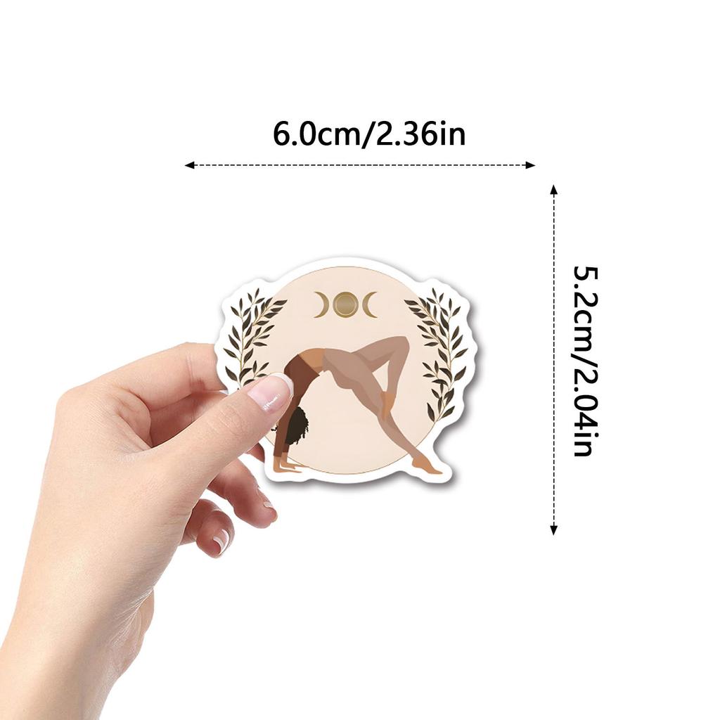 55 Neue Yoga Yoga Doodle Aufkleber Koffer Laptop Handy Aufkleber Dekorieren