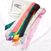 Neuer langer Taschenschal Damen Haarband Damen Accessoires Einfarbige schmale Schals Stirnband Satinband Krawatte Dekorative Taschenschals