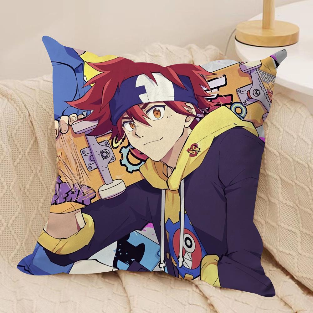 Sk Miya Chinen Langa Hasegawa Cushion Cover Silky Short Plush Invisible Zipper Dustproof Sofa Pillow Case For Home Decor