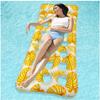 New Inflatable Leaf Pillow Floating Bed Adult Water Printed Lounge Chair Floating Bed Single Inflatable Floating Bed