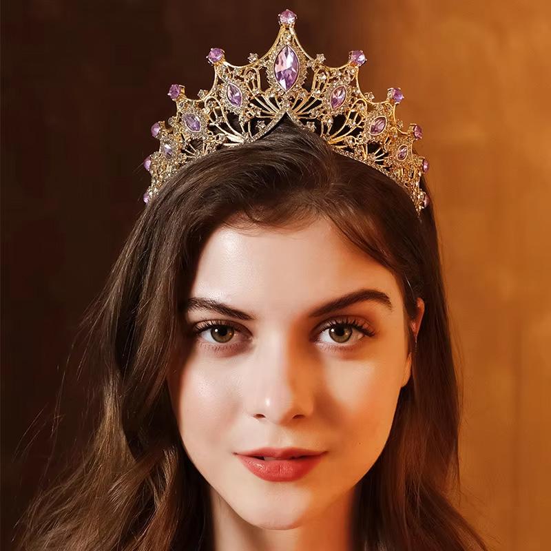 Hair Dress Jewelry Vintage Headwear Baroque Princess Queen Elegant Rhinestone For Wedding Tiara Crown Hair Accessories