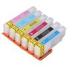 6 Pcs Ink Cartridge Reusable Black Cyan Magenta Yellow Light Cyan Light Magenta Printer Refill Ink Cartridge