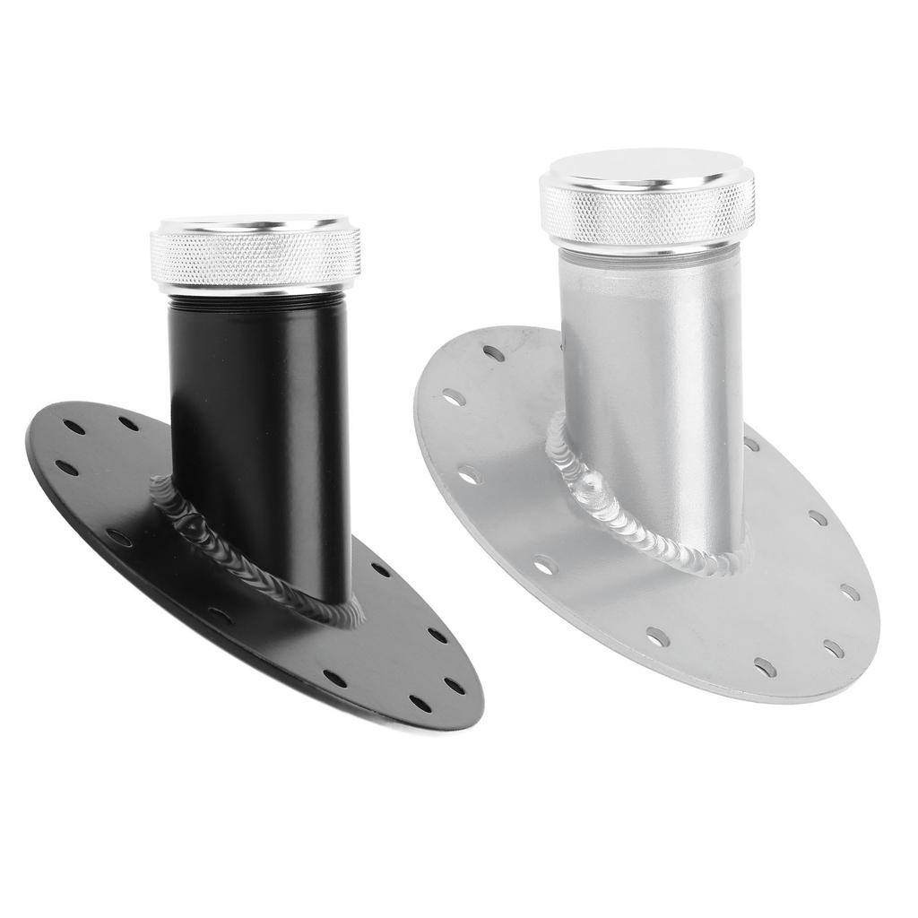 45 Degree Fuel Cell Filler Neck with 12 Bolt Steel Base Aluminum Cap 1.5in Inner Diameter