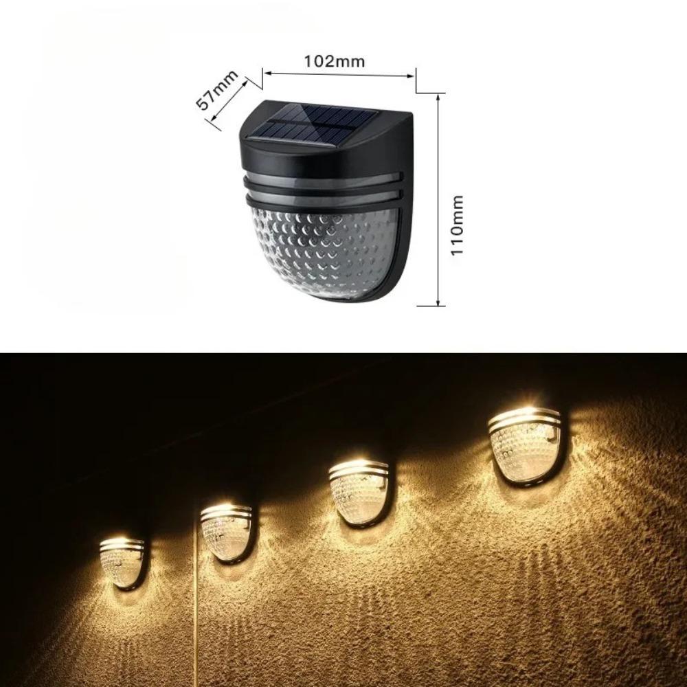 

Durable ABS LED Solar Fence Light IP65 Waterproof Breathing Mode Wall Light Constant Mode PS Garden Light Outdoor
