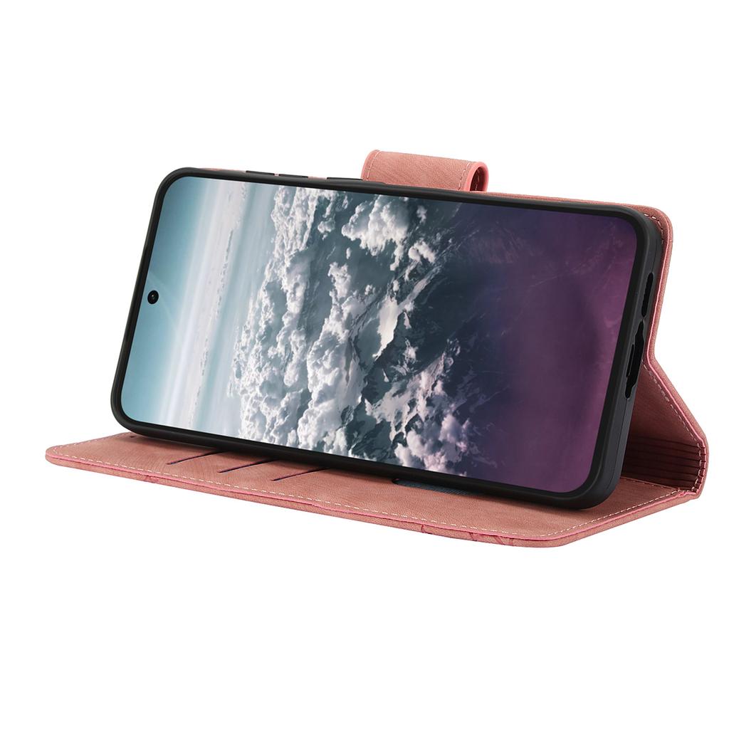 For Samsung Galaxy A57 5G Case Flower Butterfly Leather Wallet Phone Cover with Hand Strap