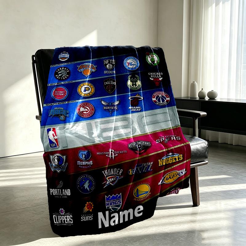 Custom Name Personalized basketball Print Blanket, Home Decor, Bedroom, Sofa, Camping, Couch, Gifts for Birthday Christmas