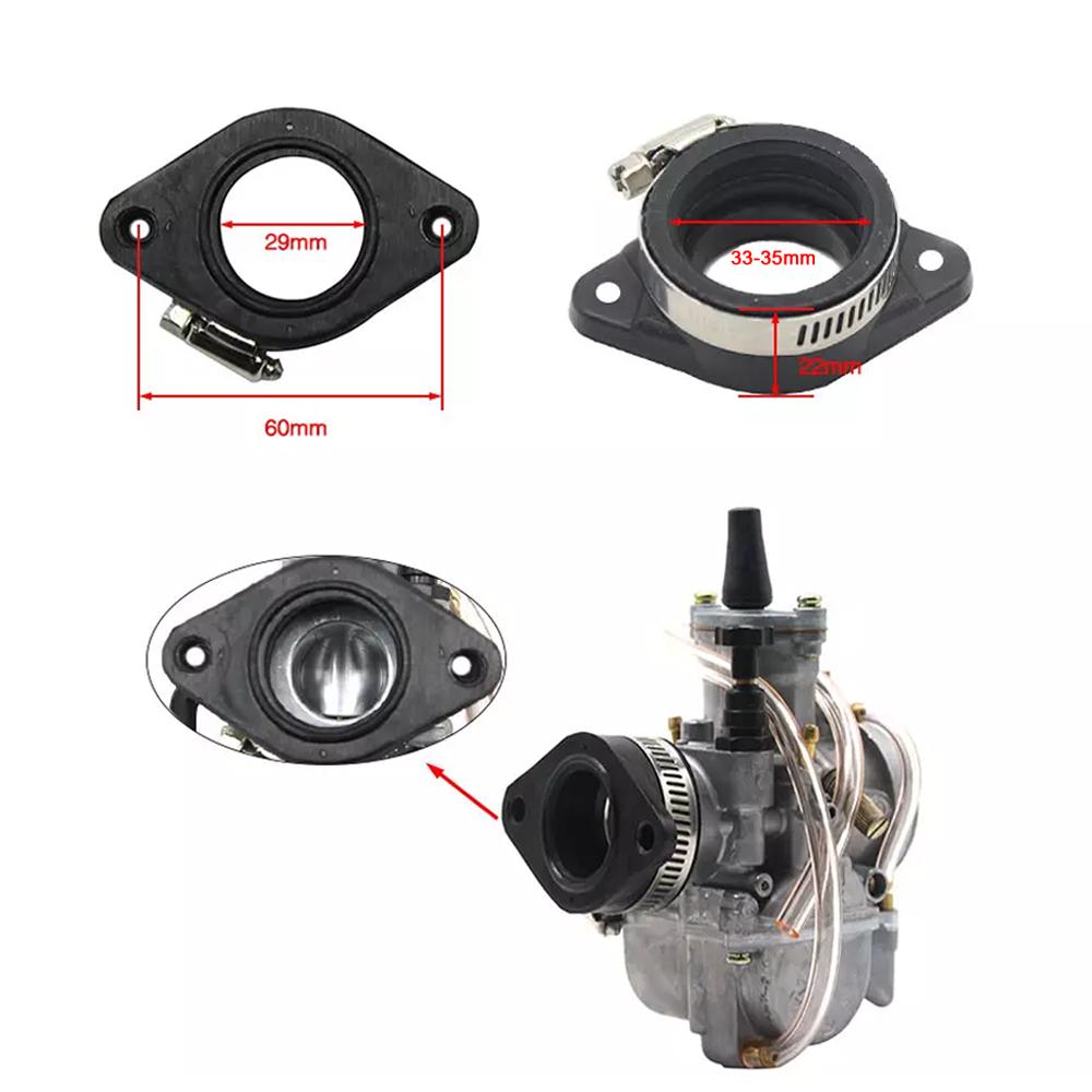 For PWK 21 24 26 28 30 32 34 PE26 28 30 TM 28 32 34 Mikuni Motorcycle Carburetor Rubber Intake Adapter Manifold Boots Fit Carb