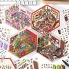1Set Cartoon 3D Landscape Stickers Pocket Cabin Scene Stacking Pasting Stickers Diy Decoration Stickers Festival Birthday Gifts