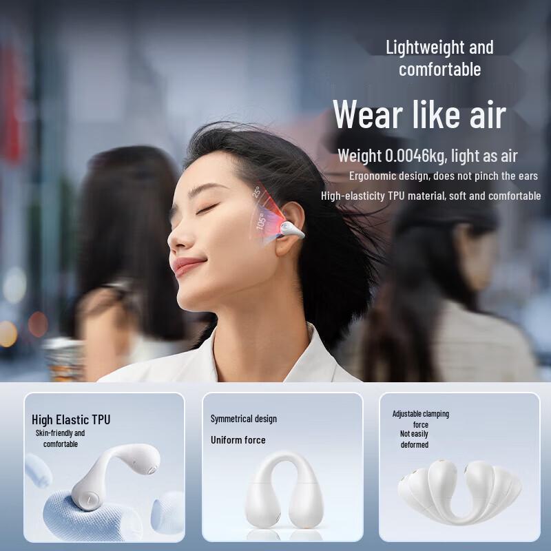 Baseus AS01 Open-Ear Clip-On Bluetooth Headphones