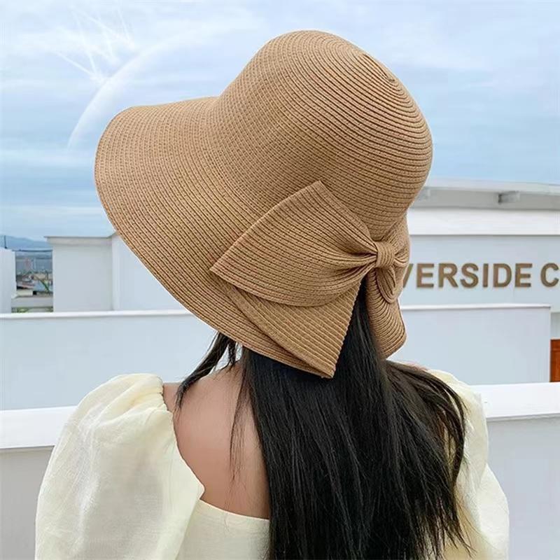 2026 New Women Summer Visors Hat Foldable Sun Hat Wide Large Brim Beach Hats Straw Hat Chapeau Femme Beach UV Protection Caps