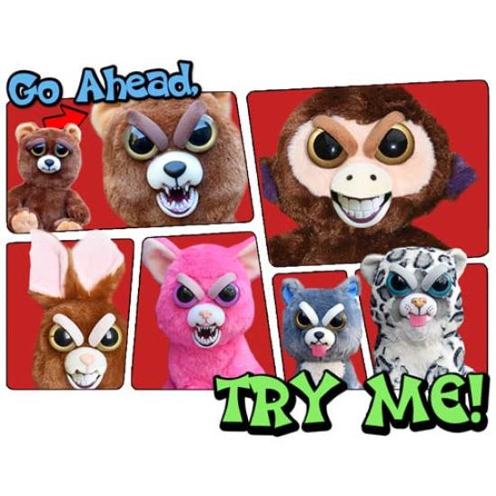 RANGS Feisty Pets Smile Bunny Plush Toy with Changing Facial Expressions