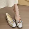 2025Summer Design Style Sequin Flat  Jane  Comfort Casual Outdoors Ladies Party Dress Silvery Shoes