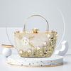 New Arrival Flower Crystal Wedding Bridal Clutch Purse Luxury Designer Women'S Dinner Party Cocktail Handbags Diamond Bags