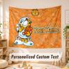 Custom Name Text Tapestry,Garfield Boho Wall Hanging, Decorative Backdrop Tapestry For Room
