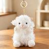 Fluffy Lamb Plush Bag Pendant 1Pcs Soft High Elastic Full Filling No Deformation Cute Decor for Schoolbag Girls' Daily Use