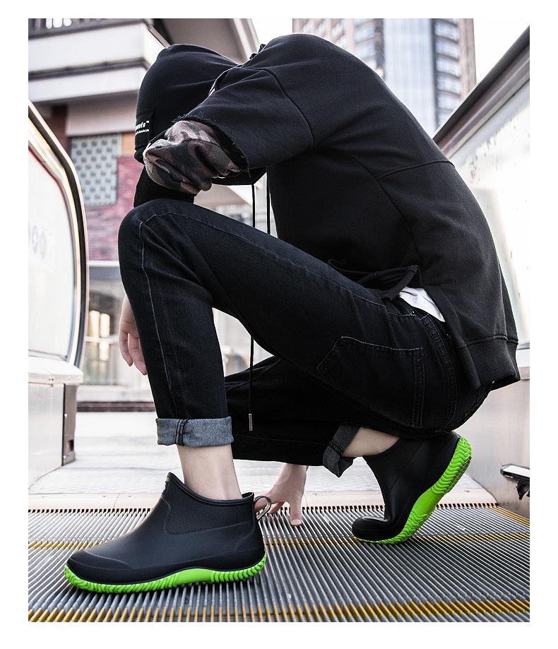 Cross-Border Fashion 2024: Unisex Waterproof Lightweight Rubber Rain Boots