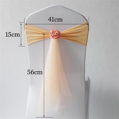 10Pcs Bow Elastic Chair Sashes Cover Knot Bands Multicolor Ribbon Butterfly Ties For Wedding Party Hotel Chair Decoration