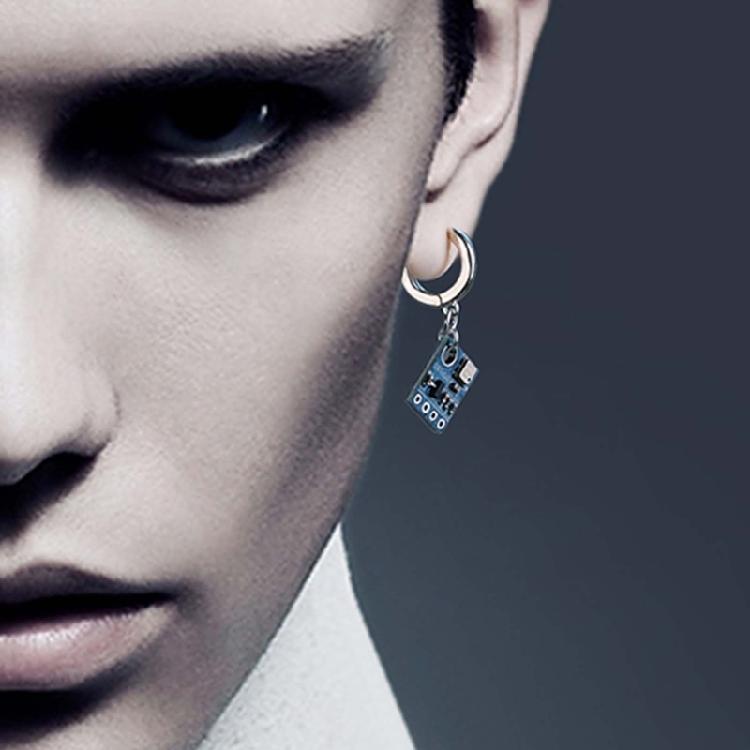 Technology Sense Circuit Board Earrings Punk Trendy Cool Ear Clip Earrings