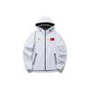 Anta National Flag Series Logo Print Zip-Up Hooded Jacket Men Jacket White 152140603-1