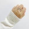 BF CLUB  Silver Color Rings For Women Star Pendant Opening Wedding Rings Anillos Mujer Anel S-R237