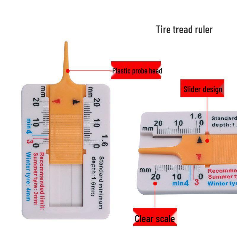 Car Tire Tread Depth & Thickness Gauge