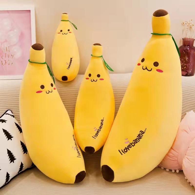 Banana-Shaped Plush Pillow, Long Sleeping Stuffed Toy