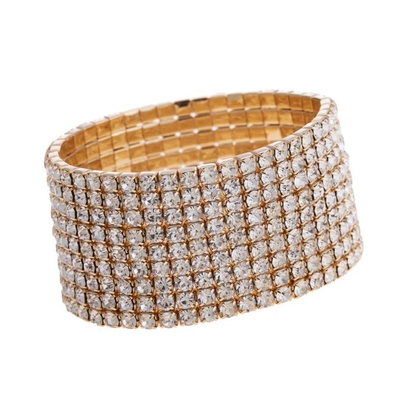 

Europe and the United States bracelet, simple INS style girl row bracelet female 8 row diamond shiny combination