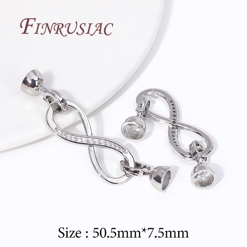 18K Gold Plated Connectors For Jewelry,Brass Zircon Clasps For Bracelets Accessories,DIY Jewelry Making Supplies,Pearl Clasp