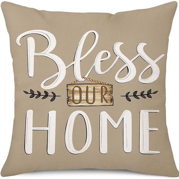 Easter Decoration Spring Sunflower Linen Throw Pillow Cover Car Sofa Lumbar Pillow Cushion