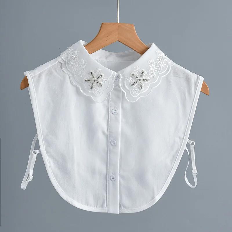 Korean Style Shirt Detachable Collar for Women Formal Suit Fake Collar Removable White Neck Tie False Collar Decorative